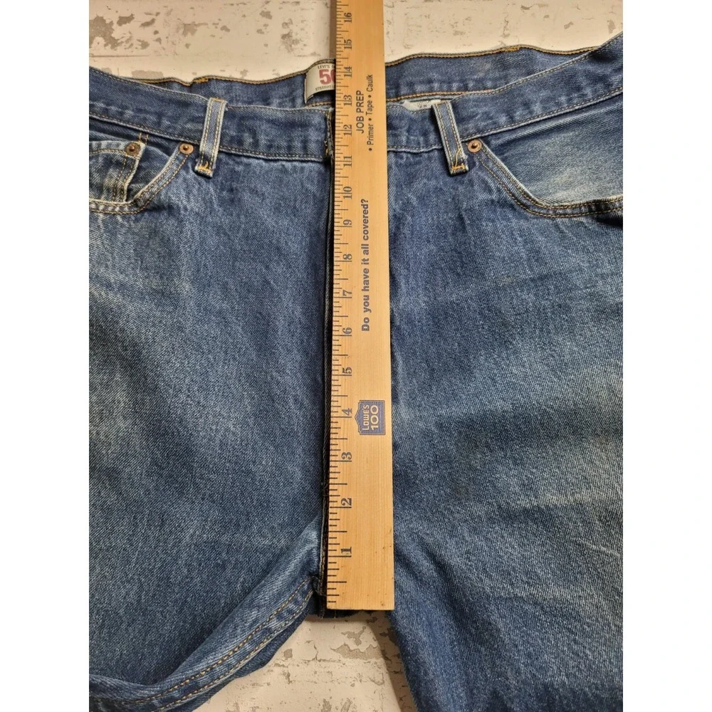 Levis Original 501 Straight Leg Button Fly Denim Jeans 100% Cotton Men's 40x30‎